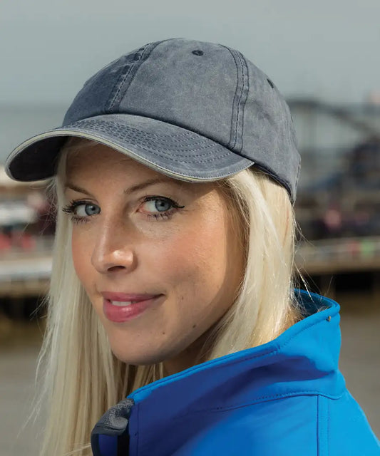 COOZO-Result Washed Fine Line Cotton Cap with Sandwich Peak RC54X