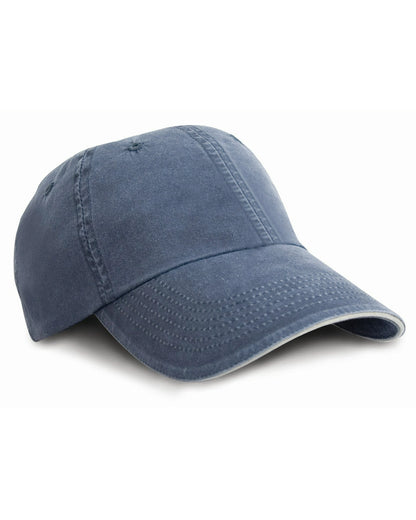 Result RC54X Washed Fine Line Cotton Cap with Sandwich Peak 100% Fine line cotton twill - COOZO