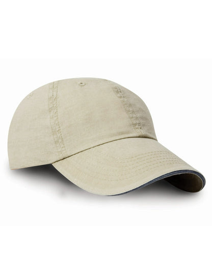 Result RC54X Washed Fine Line Cotton Cap with Sandwich Peak 100% Fine line cotton twill - COOZO