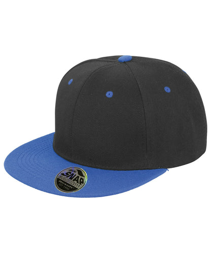 Result RC82X Bronx Original Flat Peak Snap Back Dual Colour Cap 100% Acrylic twill - COOZO