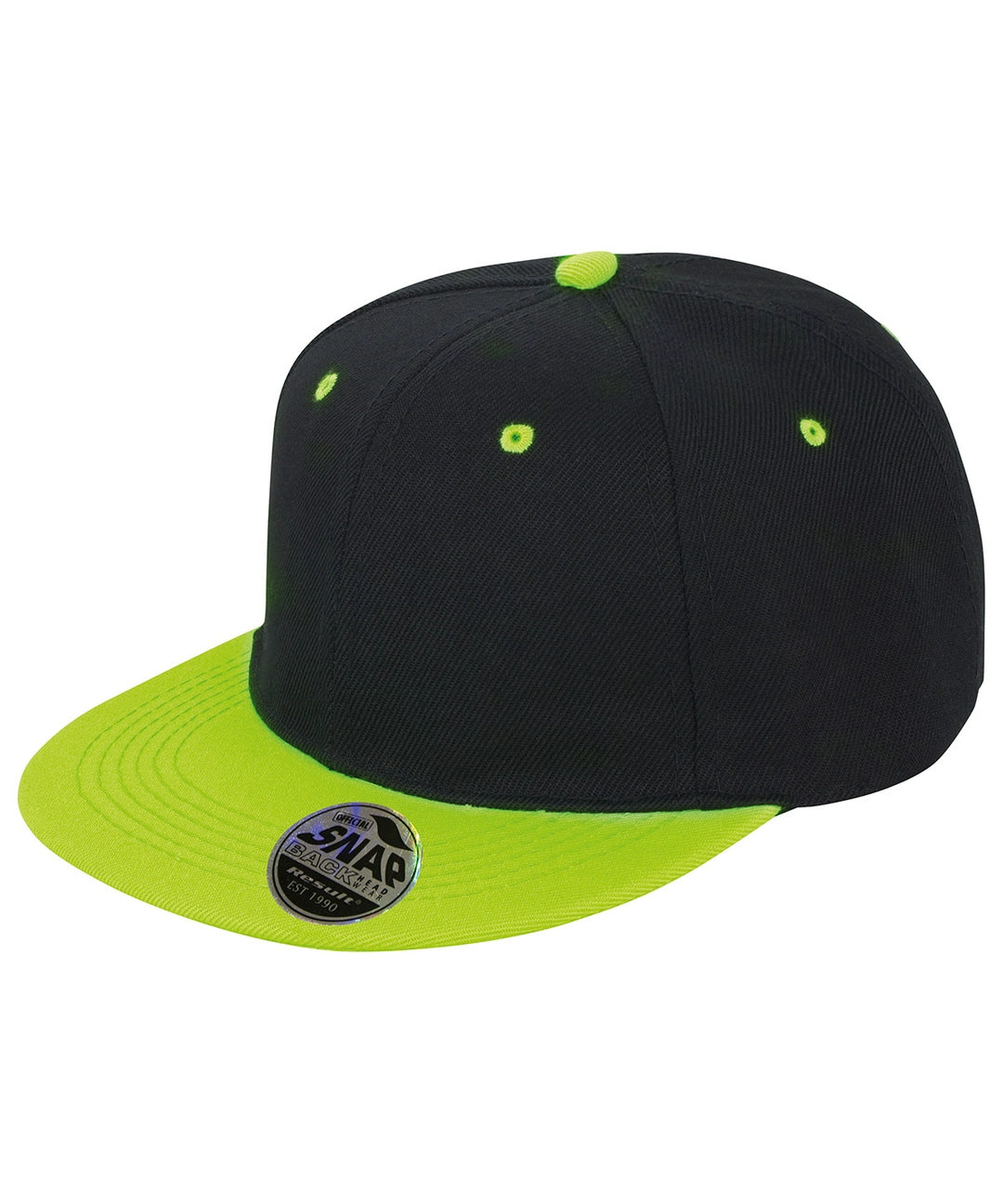 Result RC82X Bronx Original Flat Peak Snap Back Dual Colour Cap 100% Acrylic twill - COOZO