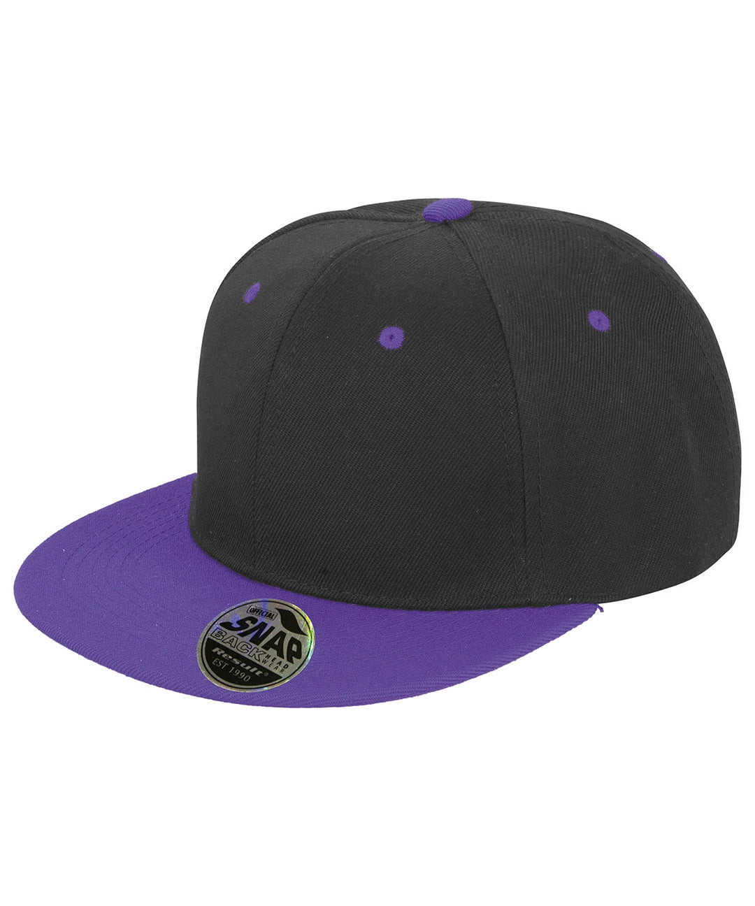 Result RC82X Bronx Original Flat Peak Snap Back Dual Colour Cap 100% Acrylic twill - COOZO