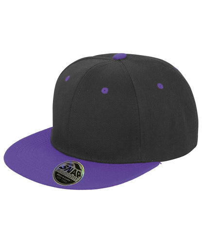 Result RC82X Bronx Original Flat Peak Snap Back Dual Colour Cap 100% Acrylic twill - COOZO