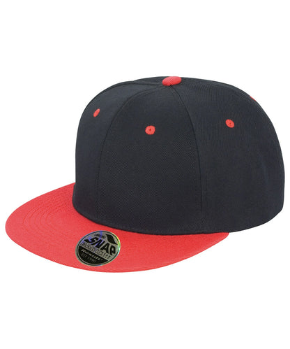 Result RC82X Bronx Original Flat Peak Snap Back Dual Colour Cap 100% Acrylic twill - COOZO