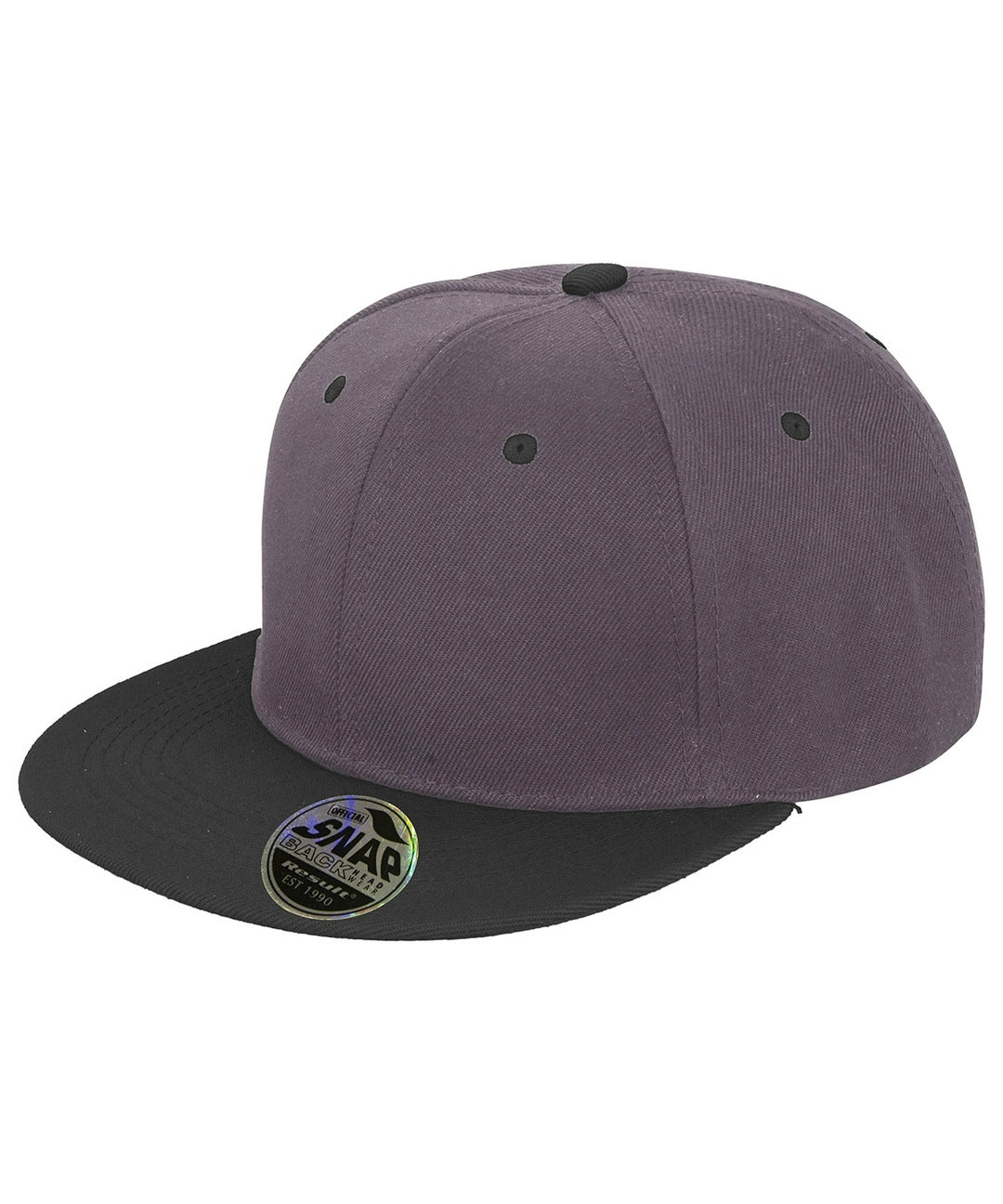 Result RC82X Bronx Original Flat Peak Snap Back Dual Colour Cap 100% Acrylic twill - COOZO