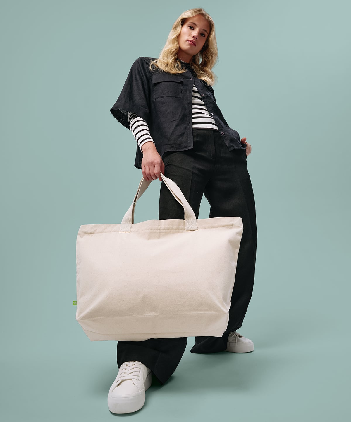 COOZO-Elba organic canvas premium zip tote