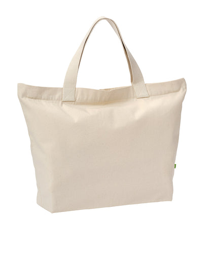 Nutshell RL069 Elba Organic Canvas Premium Zip Tote
