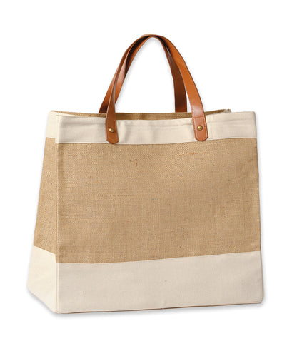 Nutshell RL250 Adley Jute With Faux Leather Tote