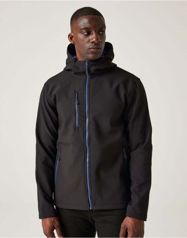 Regatta TRA705 Navigate 2-Layer Hooded Softshell Showerproof and windproof Jacket 100% Polyester - COOZO