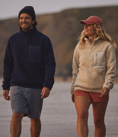 COOZO-Ravine Unisex 1/4 Zip Borg Fleece