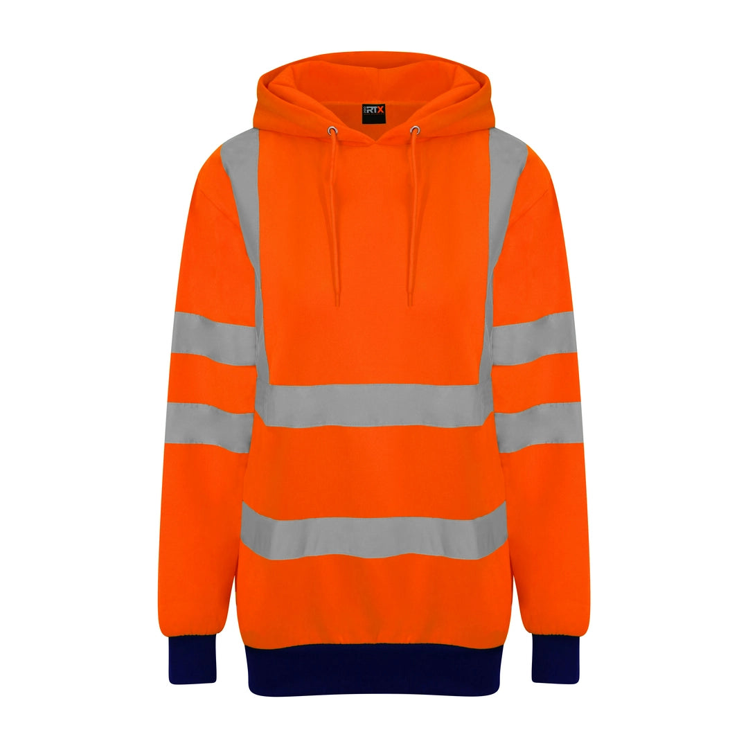PRO RTX HIGH VISIBILITY RX740 hoodie 100% Polyester workwear adjustable drawcords - COOZO