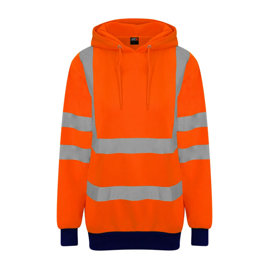 PRO RTX HIGH VISIBILITY RX740 hoodie 100% Polyester workwear adjustable drawcords - COOZO