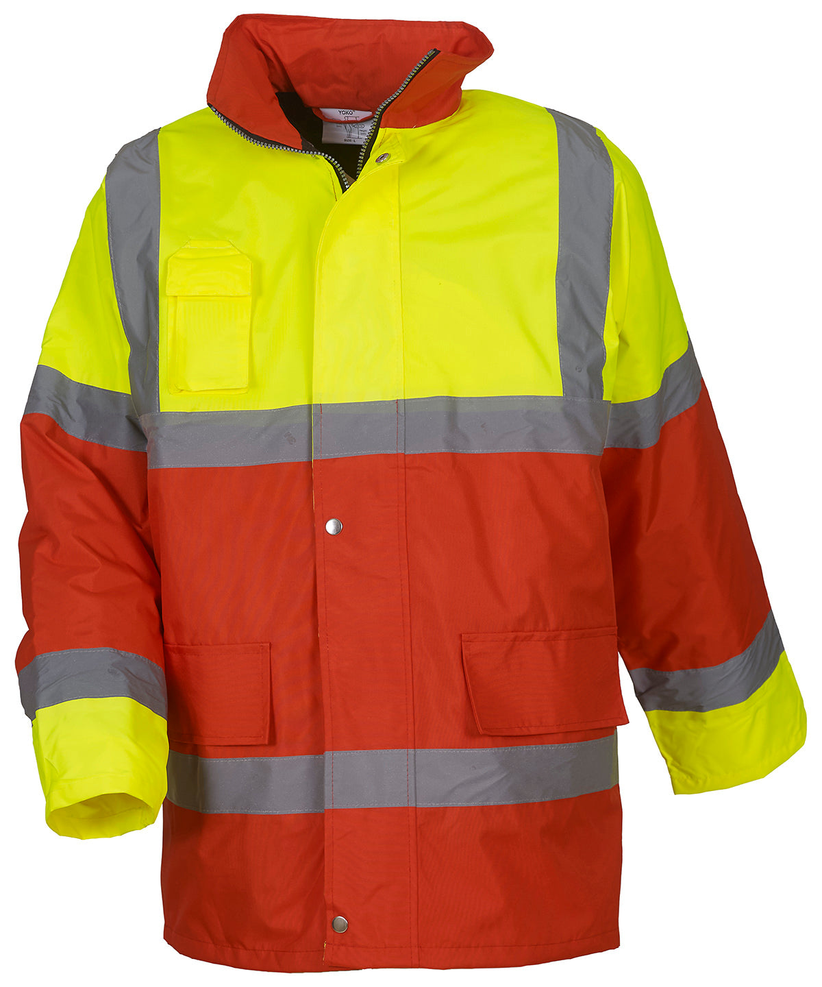 Yoko HVP303 Unisex Hi-Vis Contrast Jacket/Raincoat - COOZO