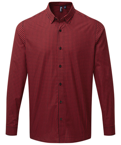 Premier PR252 Men Maxton check long sleeve shirt - COOZO