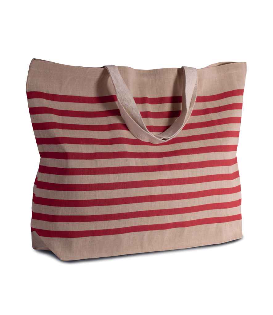 Kimood KI0228 Large Juco Bag Contrast stripes Capacity 52 litres - COOZO