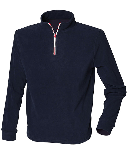 Finden and Hales LV570 Zip Neck Piped Micro Fleece - COOZO