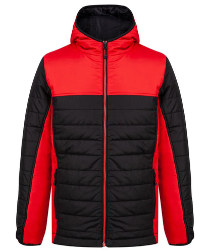 Finden & Hales LV660 HOODED CONTRAST PADDED JACKET - COOZO