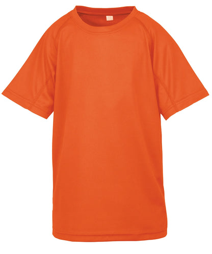 Spiro S287J Breathable quick drying Junior Performance Aircool Tee 100% textured polyester Comfort fit - COOZO