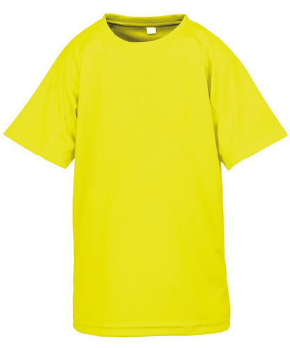 Spiro S287J Breathable quick drying Junior Performance Aircool Tee 100% textured polyester Comfort fit - COOZO