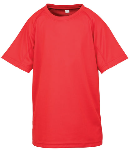 Spiro S287J Breathable quick drying Junior Performance Aircool Tee 100% textured polyester Comfort fit - COOZO