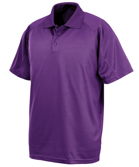 Spiro S288X Unisex Lightweight Ribbed collar Comfort fit Performance Air Cool Polo 100% textured polyester Main color - COOZO