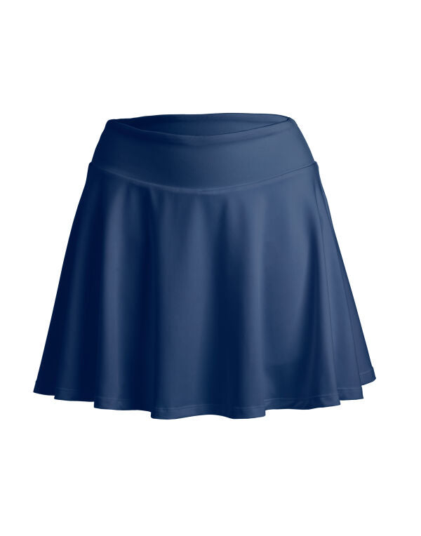 Spiro S797F Ladies Fitness Skort Classic women's high waist flared skirt with integrated shorts for tennis and all court sports - COOZO