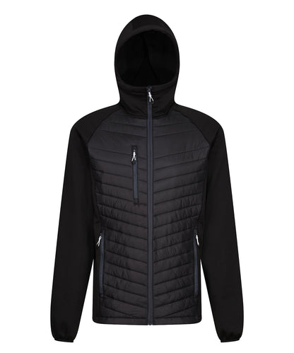 Regatta TRA549 Navigate Hybrid Hooded Showerproof and windproof Jacket - COOZO