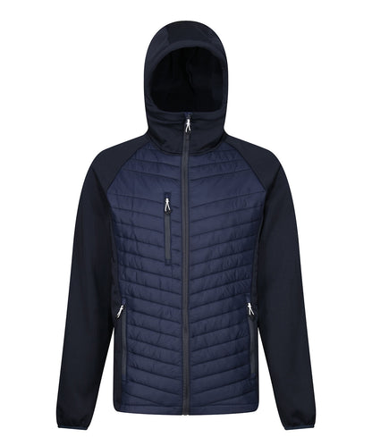 Regatta TRA549 Navigate Hybrid Hooded Showerproof and windproof Jacket - COOZO