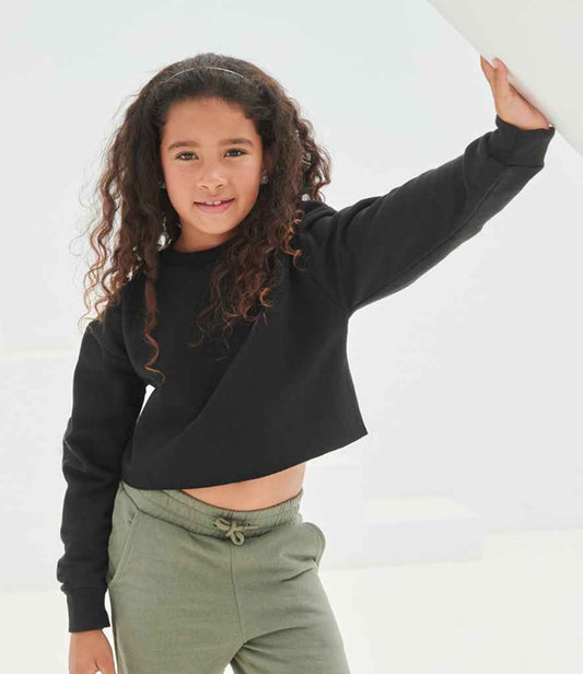 Skinnifit SM515 Kids cropped slounge Oversized dropped shoulders sweatshirt - COOZO