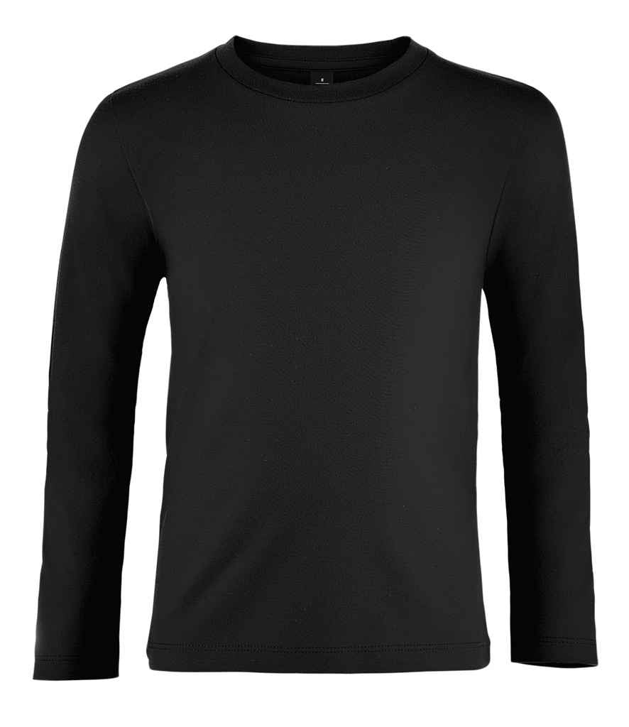 SOL'S SOL02947 Kids Imperial Long Sleeve T-Shirt Taped neck 100% ringspun semi-combed cotton - COOZO