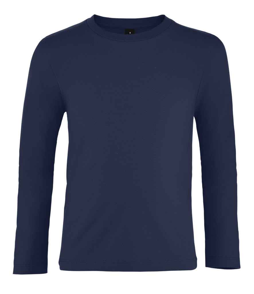 SOL'S SOL02947 Kids Imperial Long Sleeve T-Shirt Taped neck 100% ringspun semi-combed cotton - COOZO