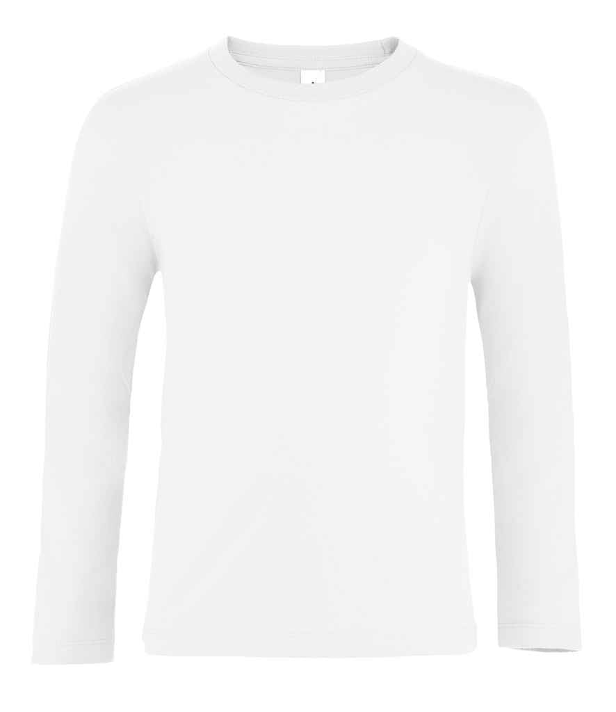 SOL'S SOL02947 Kids Imperial Long Sleeve T-Shirt Taped neck 100% ringspun semi-combed cotton - COOZO