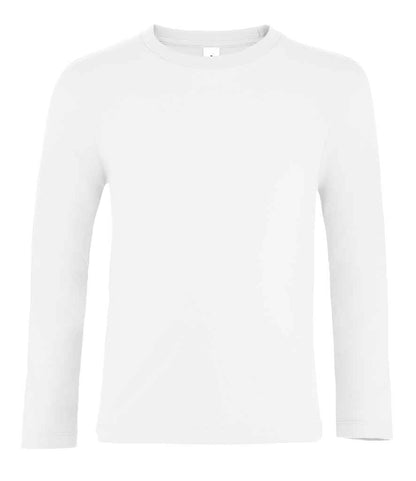 SOL'S SOL02947 Kids Imperial Long Sleeve T-Shirt Taped neck 100% ringspun semi-combed cotton - COOZO