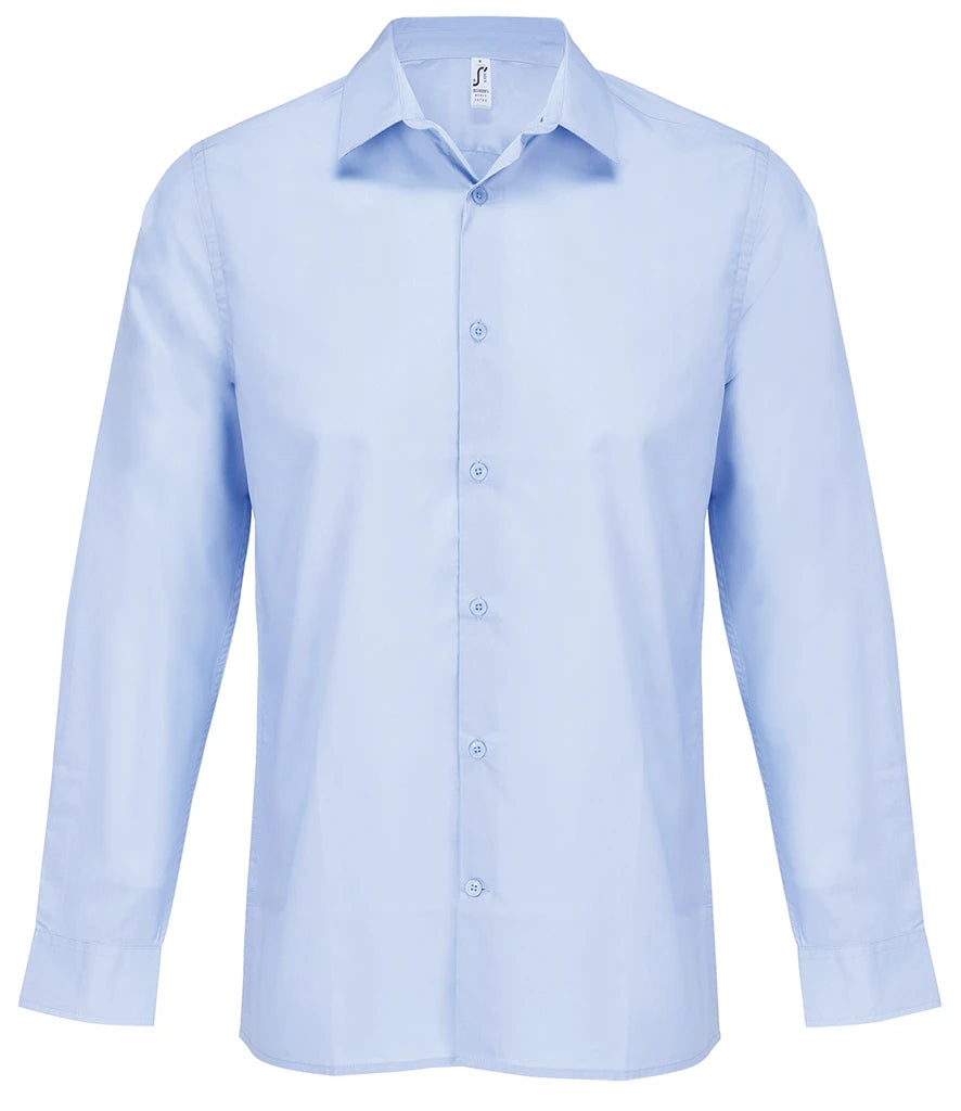 SOLS SOL04770 Bailey Long Sleeve Poplin Shirt - COOZO
