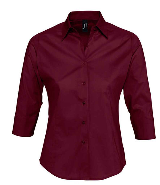 SOL'S SOL17010 Ladies Effect 3/4 Sleeve Fitted Shirt - COOZO