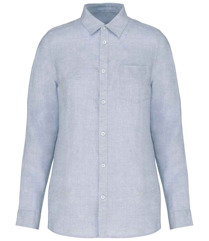 Spasso SP505 Ladies Long Sleeve Linen Shirt - COOZO