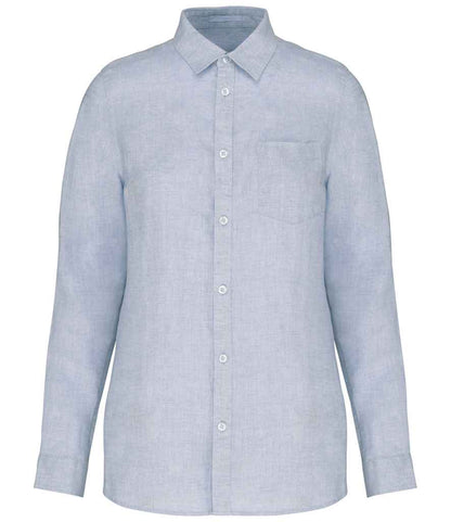 Spasso SP505 Ladies Long Sleeve Linen Shirt - COOZO