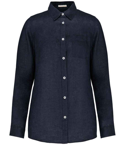Spasso SP505 Ladies Long Sleeve Linen Shirt - COOZO