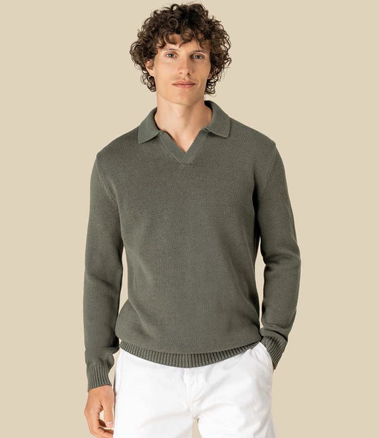 COOZO-Spasso Polo Collar Jumper