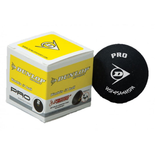 Dunlop / Slazenger SQBAP Squash Balls Dunlop Pro (2 X Yellow Dot) - COOZO