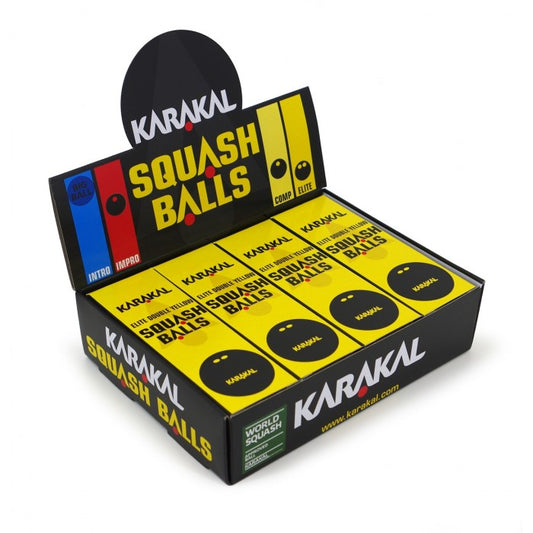 Karakal SQBKP Squash Balls Elite Double Yellow - COOZO