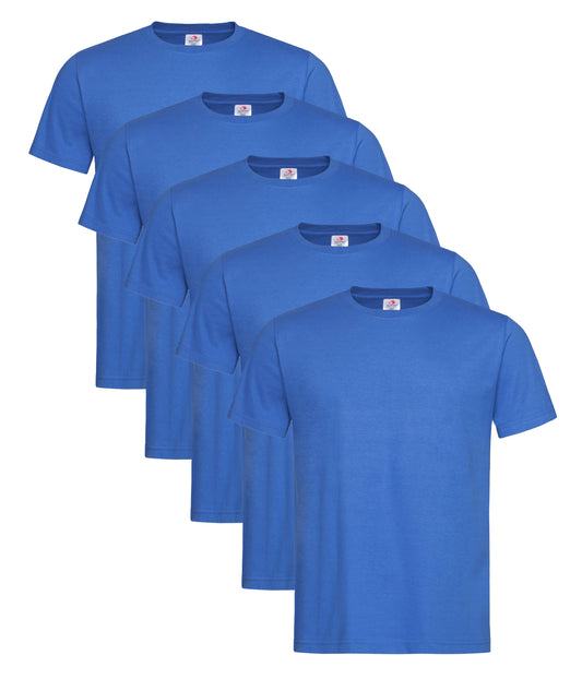 Stedman ST2000 Unisex Classic Regular Fit Crew Necked T-Shirt 155gsm 100% Cotton (pack of 5) - COOZO
