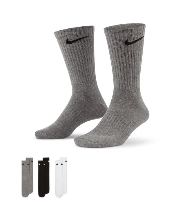Nike SX7676 Everyday Lightweight Crew Socks (3 Pairs) - COOZO
