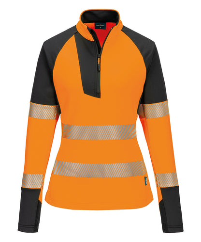 Portwest T173 Women Pw3 Hi-Vis ?-Zip Sweatshirt