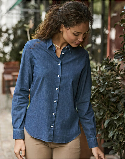 COOZO-Tee Jays Ladies Denim Shirt