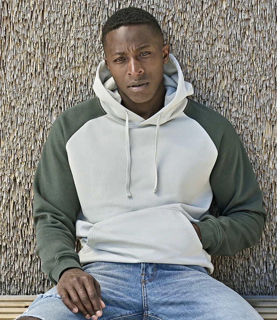 COOZO-Tee Jays Unlabeled Two-Tone Hooded Sweatshirt