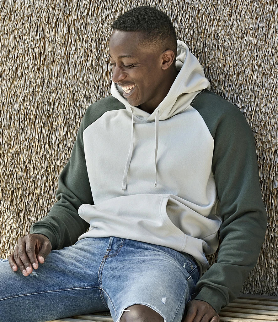COOZO-Tee Jays Unlabeled Two-Tone Hooded Sweatshirt