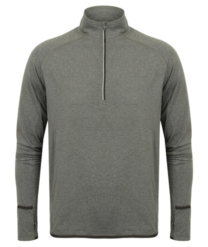 Tombo TL562 Long Sleeve Zip Neck Performance Top - COOZO