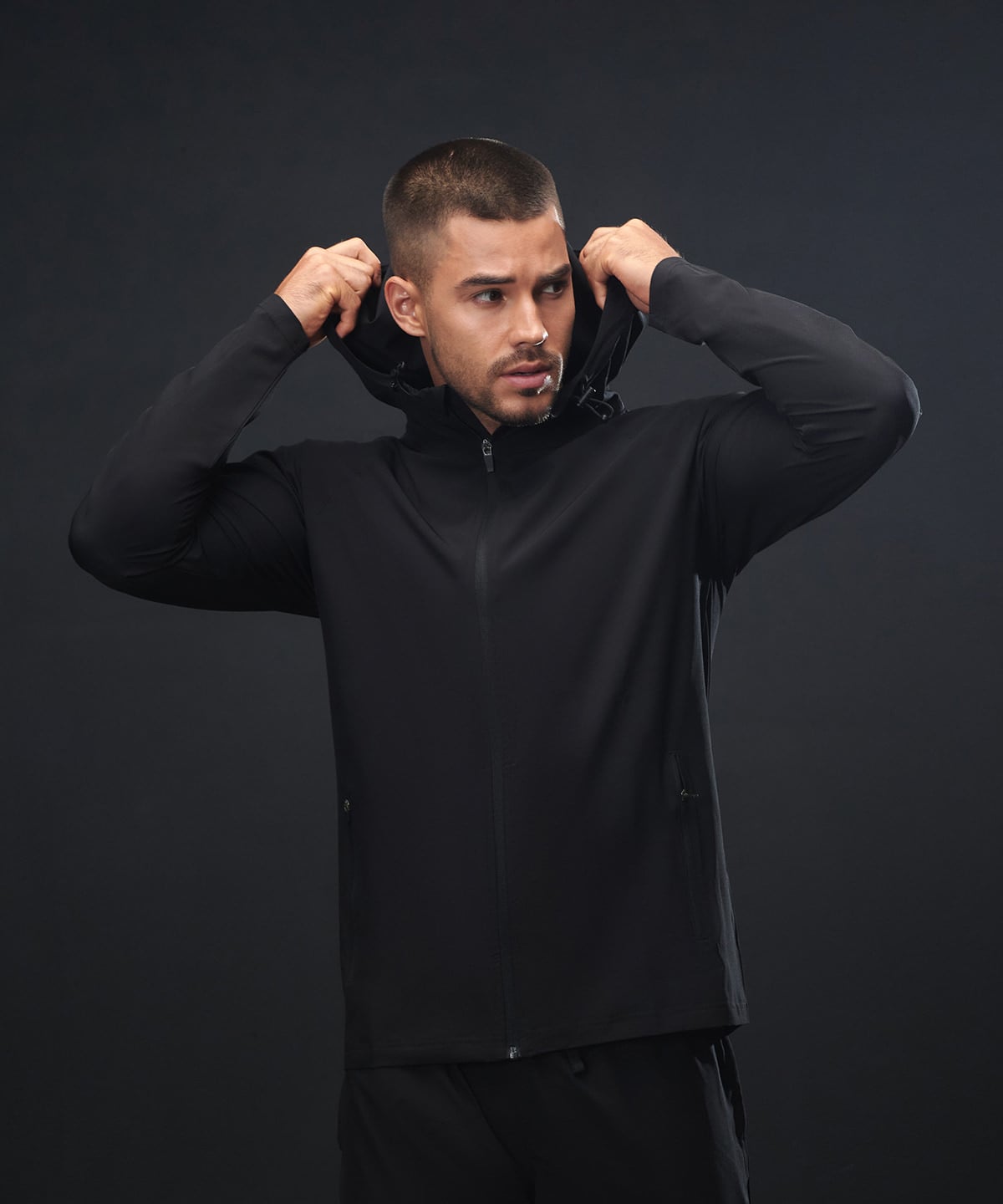 COOZO-Tombo Unisex Technical Zip Through Hoodie