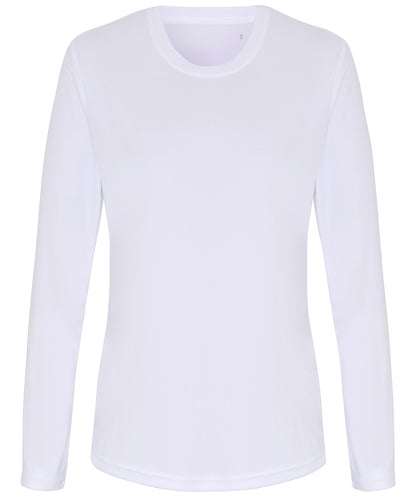 TriDri? TR060 Crew neck Women's Long Sleeve Performance Wicking fabric T-Shirt 100% Polyester - COOZO